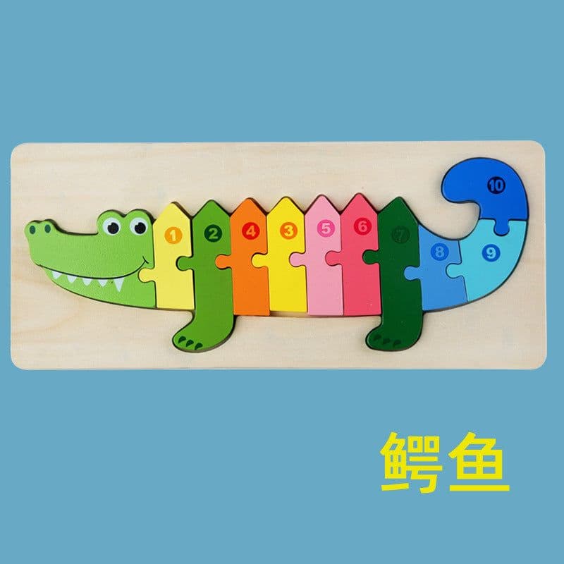 image-Wooden 3D Puzzle Toy Educational Building Blocks for Children