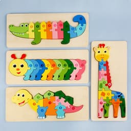 image-Wooden 3D Puzzle Toy Educational Building Blocks for Children