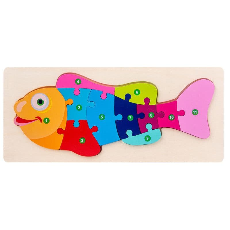 image-Wooden 3D Puzzle Toy Educational Building Blocks for Children