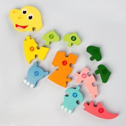image-Wooden 3D Puzzle Toy Educational Building Blocks for Children