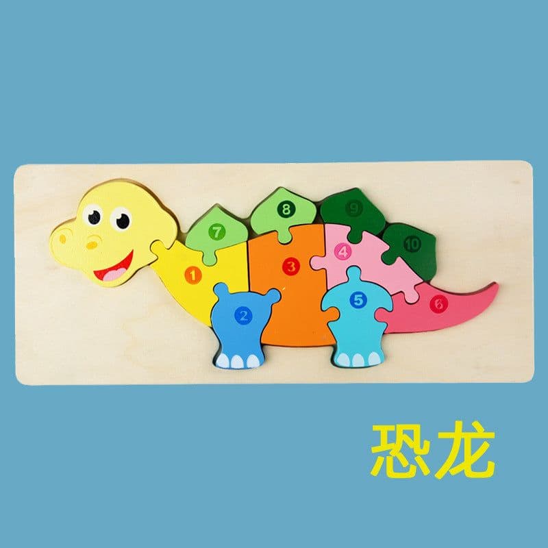 image-Wooden 3D Puzzle Toy Educational Building Blocks for Children