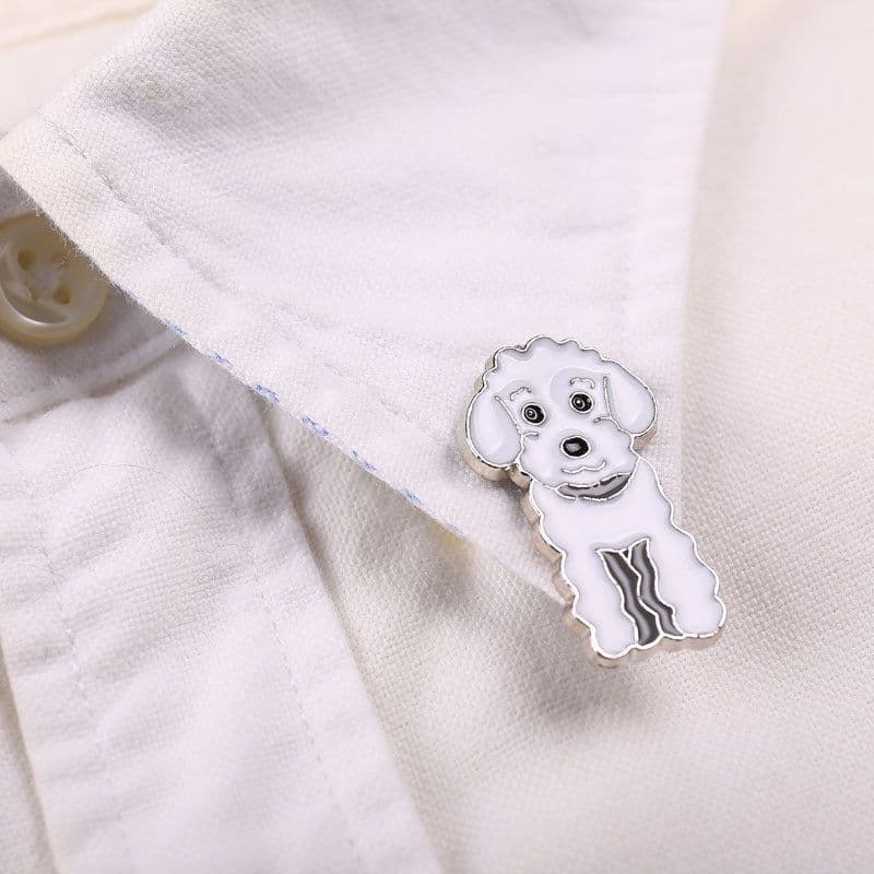 image-Pet Dog Hat Badge Alloy Brooch Animal Jewelry Pin