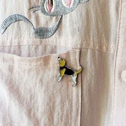image-Pet Dog Hat Badge Alloy Brooch Animal Jewelry Pin
