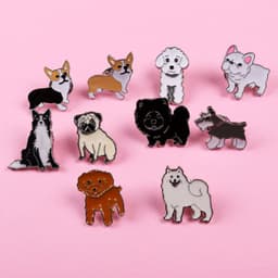 image-Pet Dog Hat Badge Alloy Brooch Animal Jewelry Pin