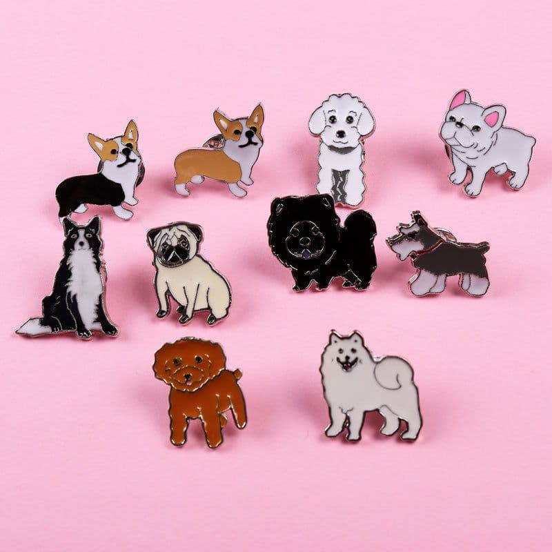image-Pet Dog Hat Badge Alloy Brooch Animal Jewelry Pin