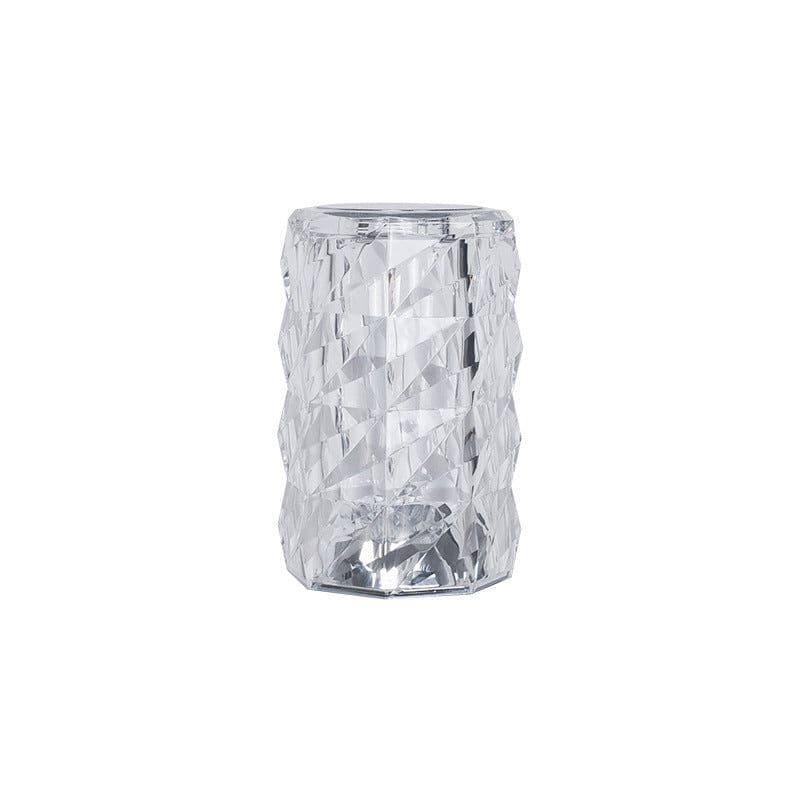 image-Crystal Rose Table Lamp Touch Charging Bedside Lamp with Diamond Bar