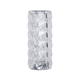 image-Crystal Rose Table Lamp Touch Charging Bedside Lamp with Diamond Bar