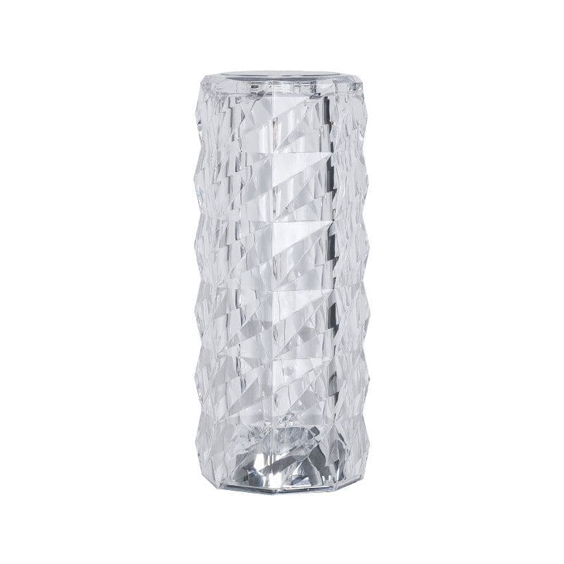 image-Crystal Rose Table Lamp Touch Charging Bedside Lamp with Diamond Bar