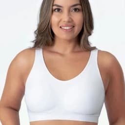 image-Women's Wireless Bra Vest Medium Cup Seamless Back Closure Nylon