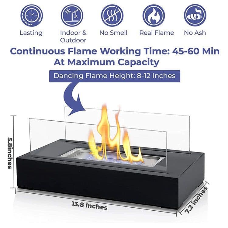 image-Korki KQ-J01 Desktop Alcohol Fireplace Lamp Metal Portable Heater