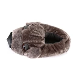image-Big Head Dog Plush Slippers - Warm Animal Cartoon Home Shoes