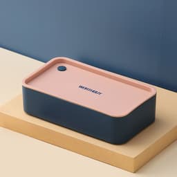 image-Portable Lunch Box with Utensils - Microwave Safe Food Container