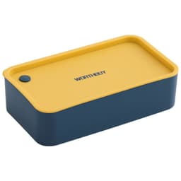 image-Portable Lunch Box with Utensils - Microwave Safe Food Container