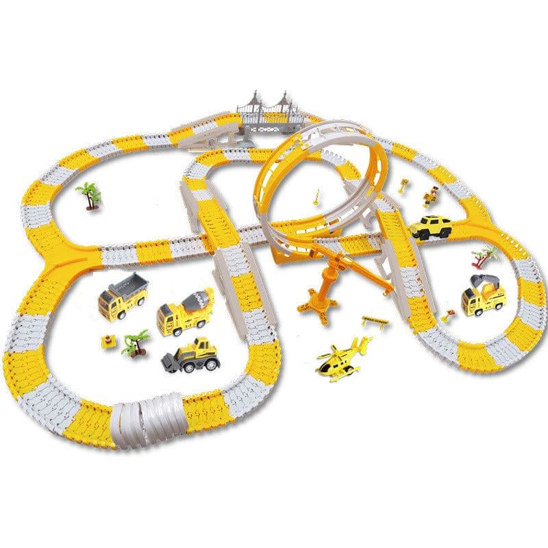 image-Tong Li DIY Electric Track Car Engineering Train Educational Toy Ages 4-6