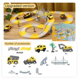 image-Tong Li DIY Electric Track Car Engineering Train Educational Toy Ages 4-6