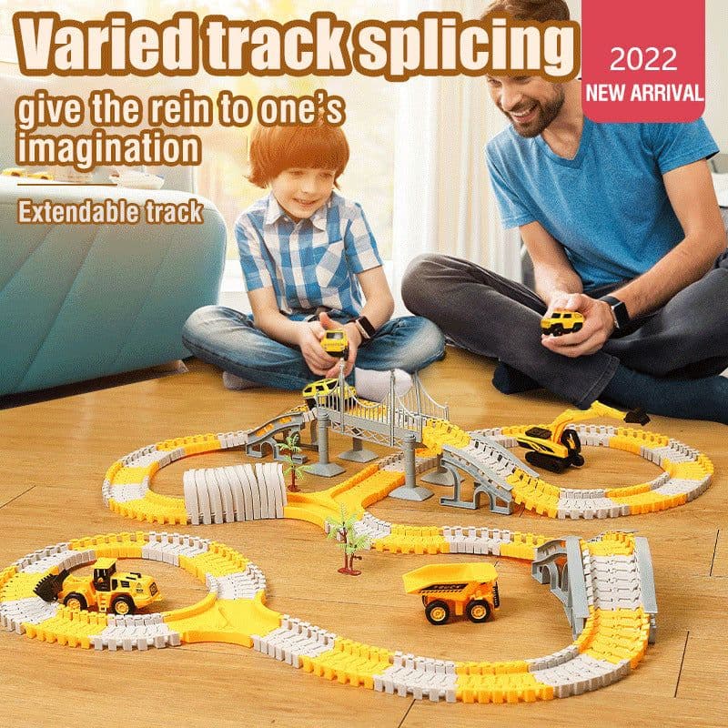 image-Tong Li DIY Electric Track Car Engineering Train Educational Toy Ages 4-6