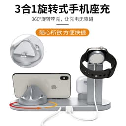 image-Wireless Charging Stand 6-in-1 with Bluetooth Headset Charger