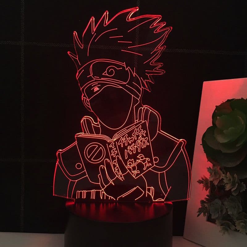 image-Naruto Kakashi 3D LED Night Light Touch Desk Lamp for Bedroom