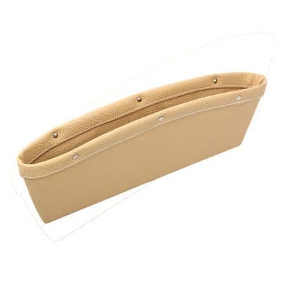 image-Car Seat Gap Storage Box Organizer - Leather (Set of 2)