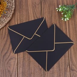 image-50pcs European Embossed Business Envelopes A7 185x135mm Kraft Paper