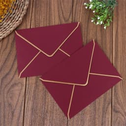 image-50pcs European Embossed Business Envelopes A7 185x135mm Kraft Paper
