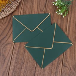 image-50pcs European Embossed Business Envelopes A7 185x135mm Kraft Paper
