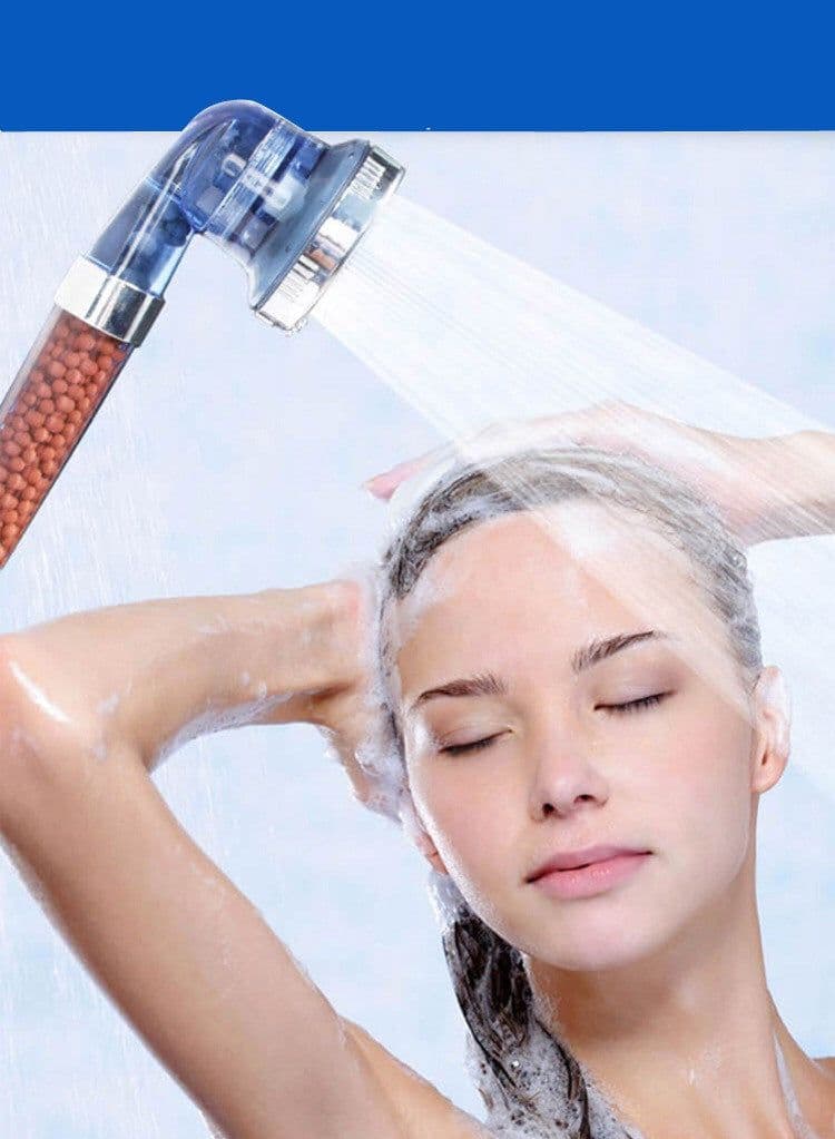 image-Negative Ion Booster Shower Head Water Saving Hand-Held Spa