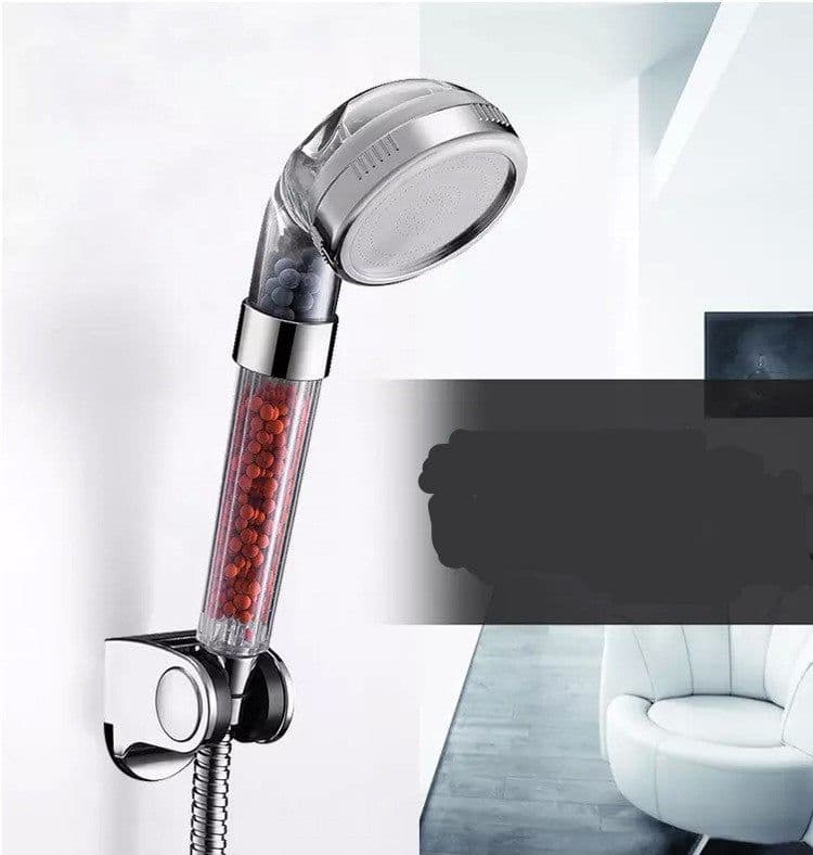 image-Negative Ion Booster Shower Head Water Saving Hand-Held Spa