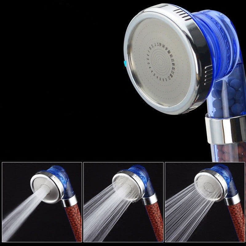 image-Negative Ion Booster Shower Head Water Saving Hand-Held Spa