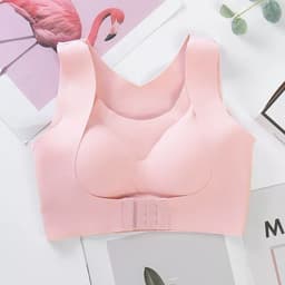 image-Yanel Front Buckle Wireless Bra 3/4 Cup Posture Support Women