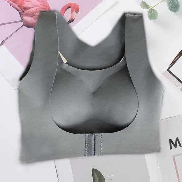 image-Yanel Front Buckle Wireless Bra 3/4 Cup Posture Support Women