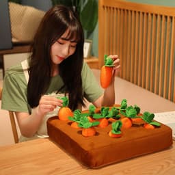 image-Meiko Court Plush Radish Toy 35cm Super Soft Educational Doll