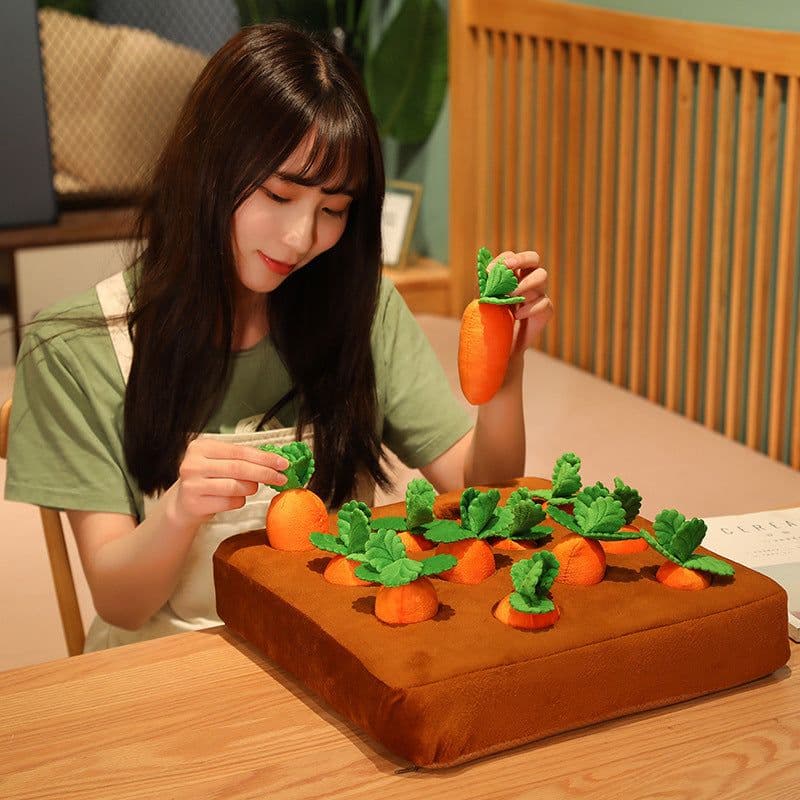 image-Meiko Court Plush Radish Toy 35cm Super Soft Educational Doll