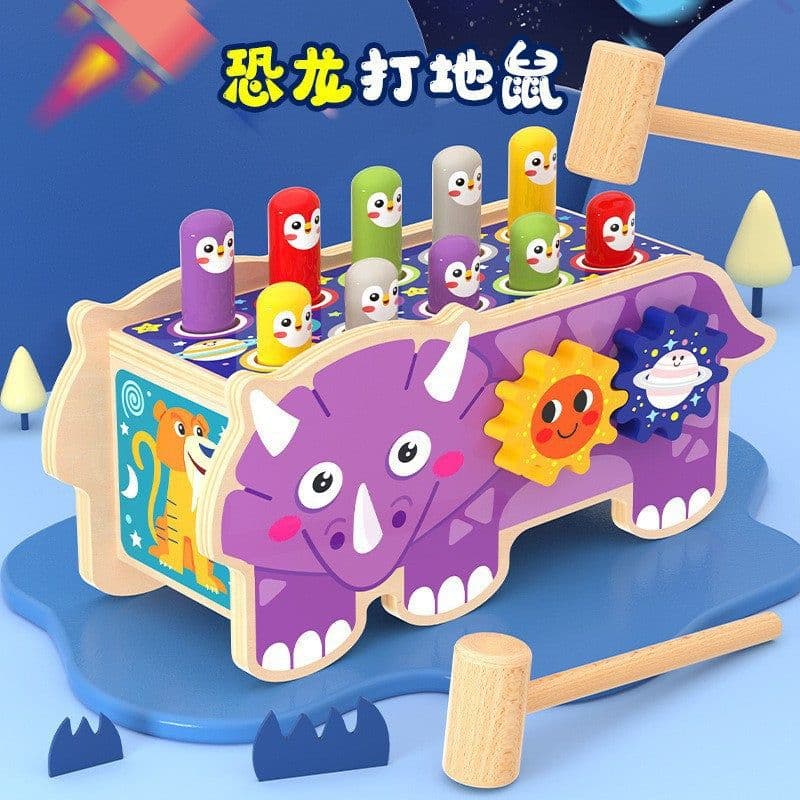 image-MWZ Wooden Whack-a-Mole Happy Bus Educational Toy Ages 4-6