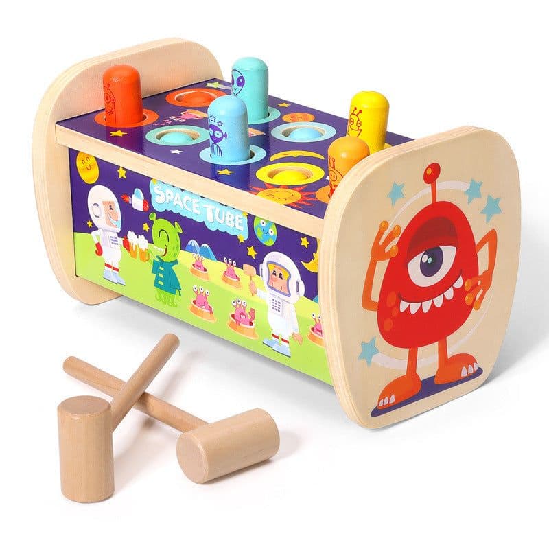 image-MWZ Wooden Whack-a-Mole Happy Bus Educational Toy Ages 4-6