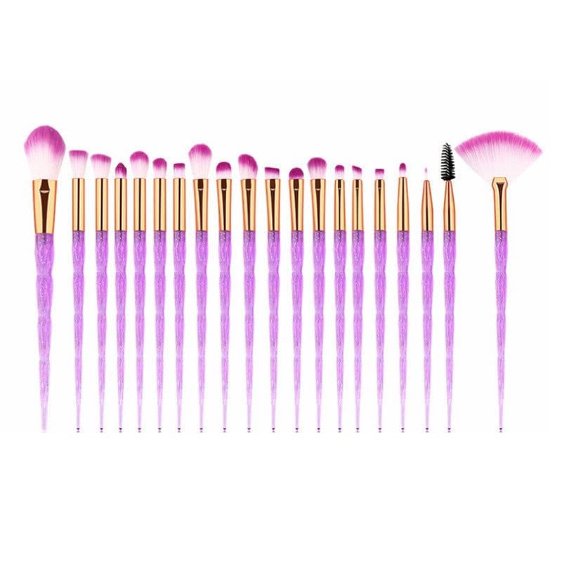image-20-Piece Gradient Unicorn Makeup Brush Set Diamond Handle