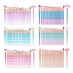 image-20-Piece Gradient Unicorn Makeup Brush Set Diamond Handle