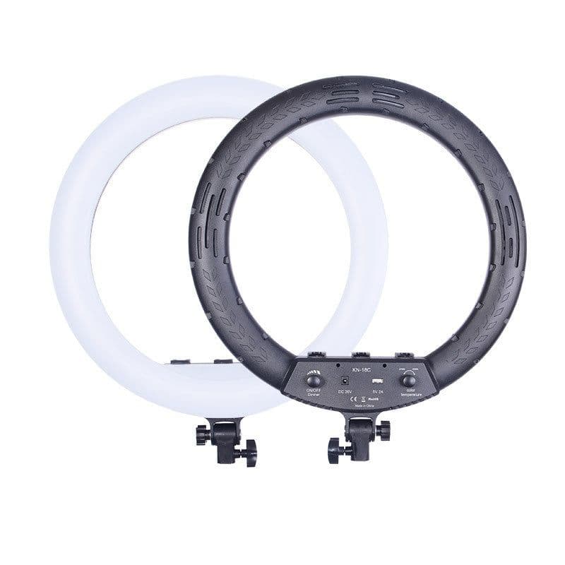 image-Triumph 18-Inch LED Ring Light with Remote Control and Mirror