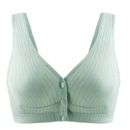 image-Maternity Nursing Bra Cotton Lined Wireless Breastfeeding Bra