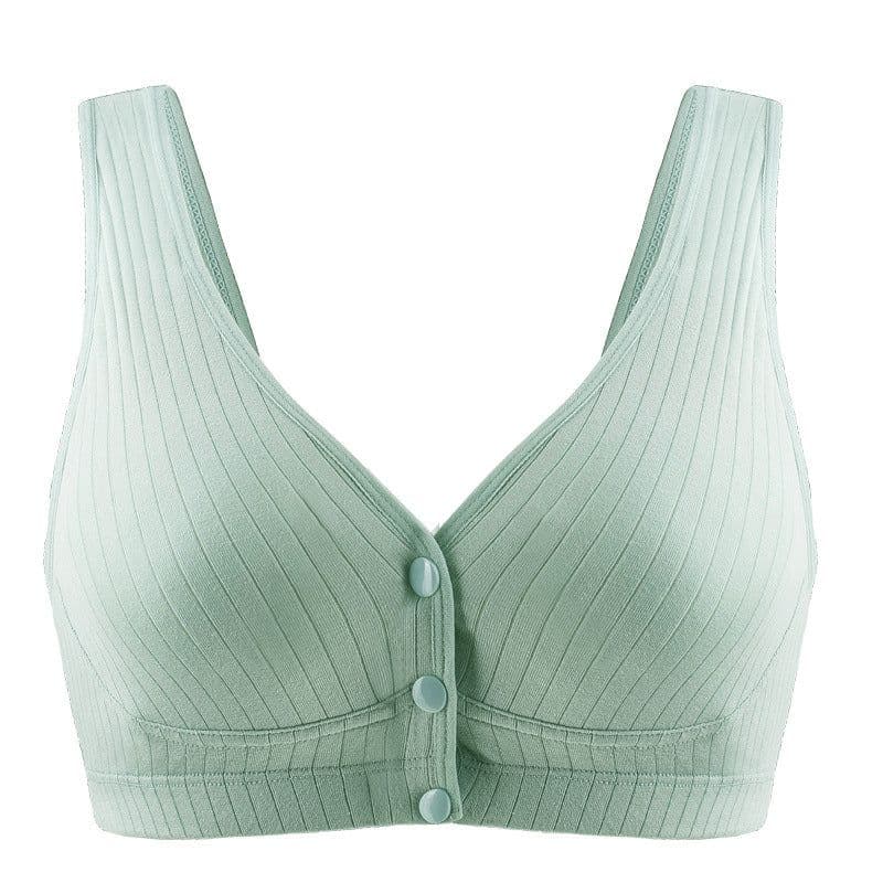image-Maternity Nursing Bra Cotton Lined Wireless Breastfeeding Bra