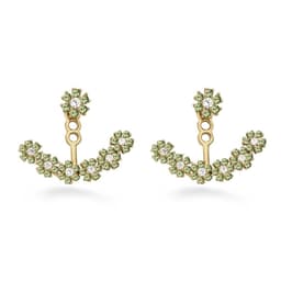 image-Snowflake Rhinestone Alloy Earrings Multicolor