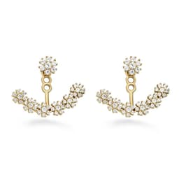 image-Snowflake Rhinestone Alloy Earrings Multicolor