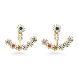 image-Snowflake Rhinestone Alloy Earrings Multicolor