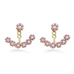 image-Snowflake Rhinestone Alloy Earrings Multicolor