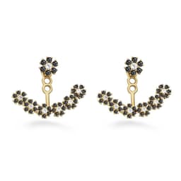 image-Snowflake Rhinestone Alloy Earrings Multicolor