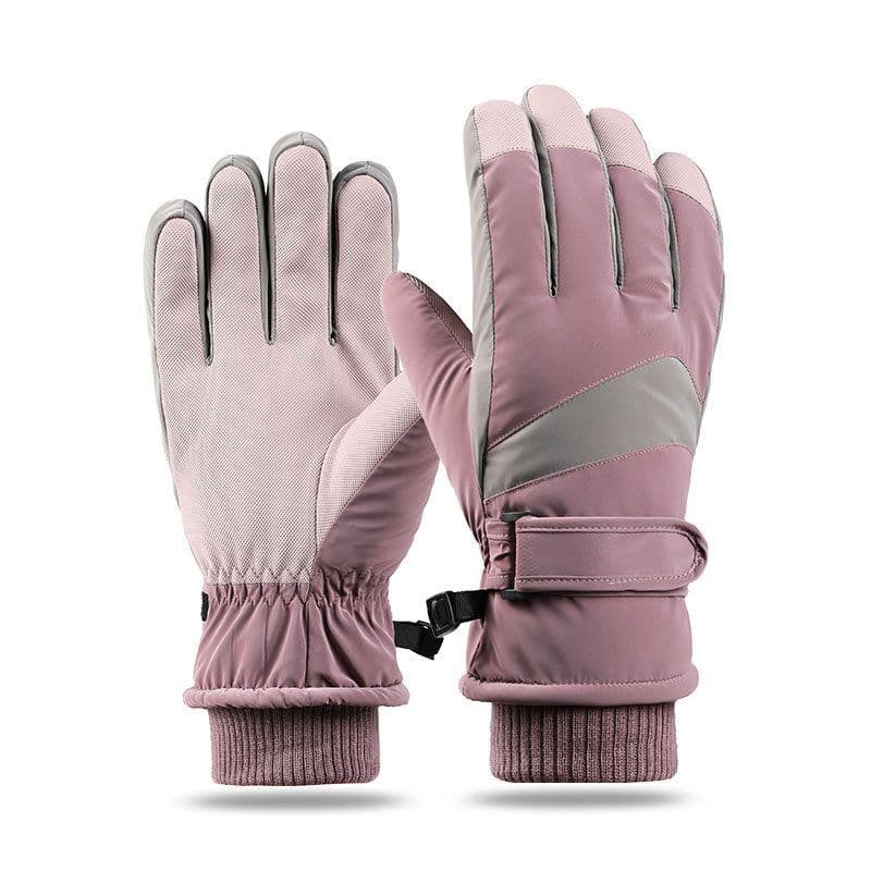 image-Syracuse Embossed Polyester Ski Gloves Winter Finger Gloves