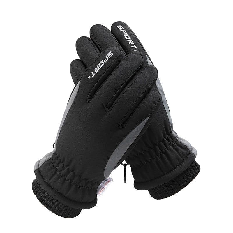 image-Syracuse Embossed Polyester Ski Gloves Winter Finger Gloves