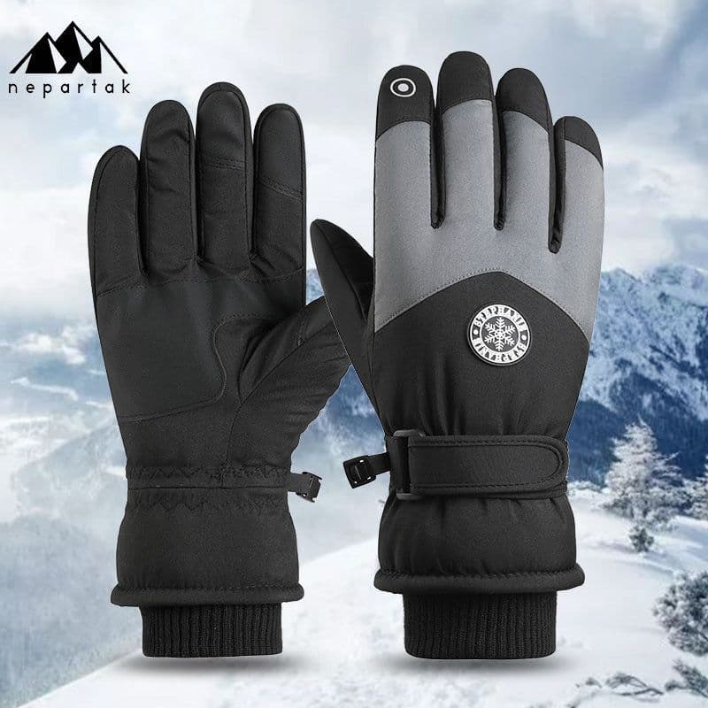 image-Syracuse Embossed Polyester Ski Gloves Winter Finger Gloves