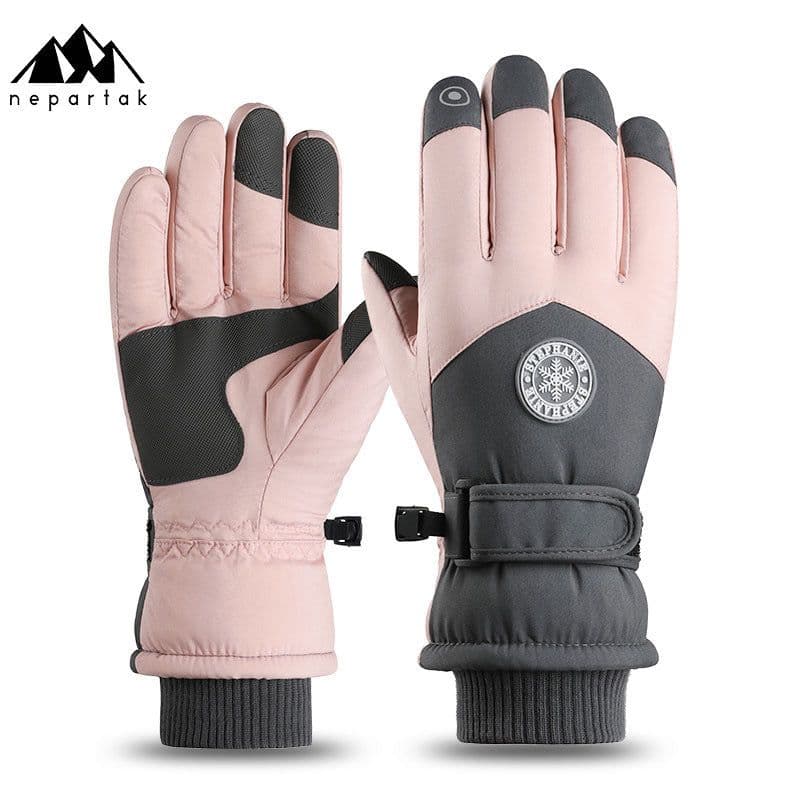 image-Syracuse Embossed Polyester Ski Gloves Winter Finger Gloves
