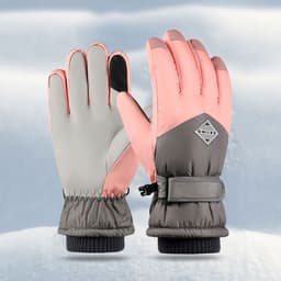 image-Syracuse Embossed Polyester Ski Gloves Winter Finger Gloves